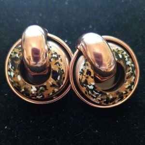 VINTAGE MATISSE COPPER SPECKLE GOLD BLACK WHITE